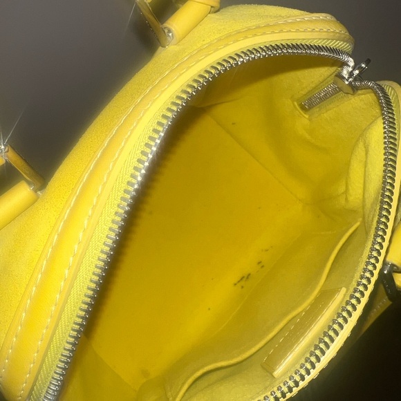 LOUIS VUITTON Speedy 20 Cube Illusion Fleur Yellow Suede pre owned - Picture 15 of 16